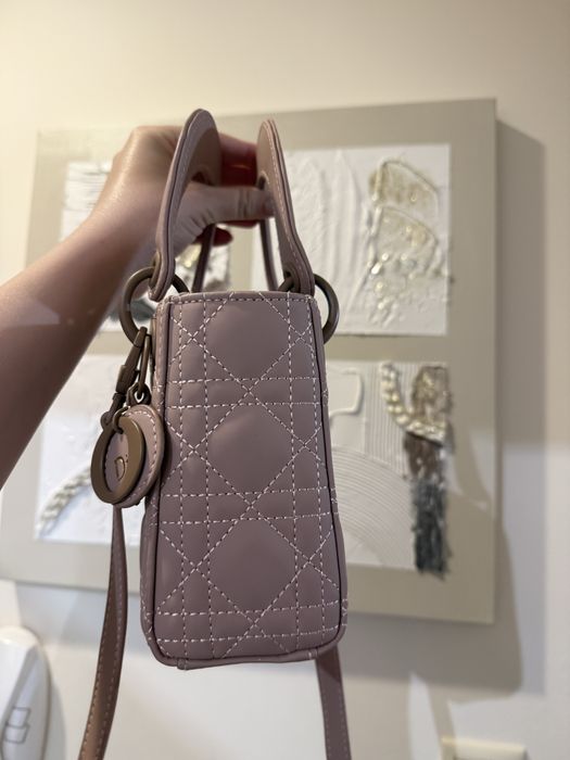 Чанта мини розов мат Dior