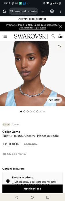 Colier Swarovski – Colecția Gema