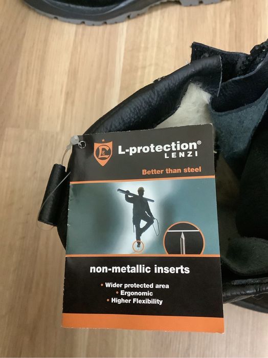 Bocanci piele cu protectie imblaniti 43/ 44