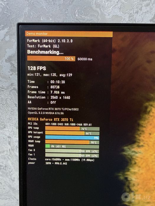 RTX 3070ti 8GB в отличном состояние