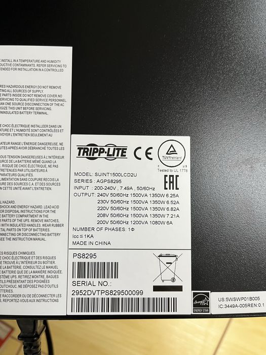 UPS “Tripp-Lite” SUINT 1500LCD2U