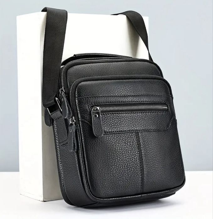 Мъжка работна кожена чанта/Голяма, красива и елегантна -20% Промоциия!