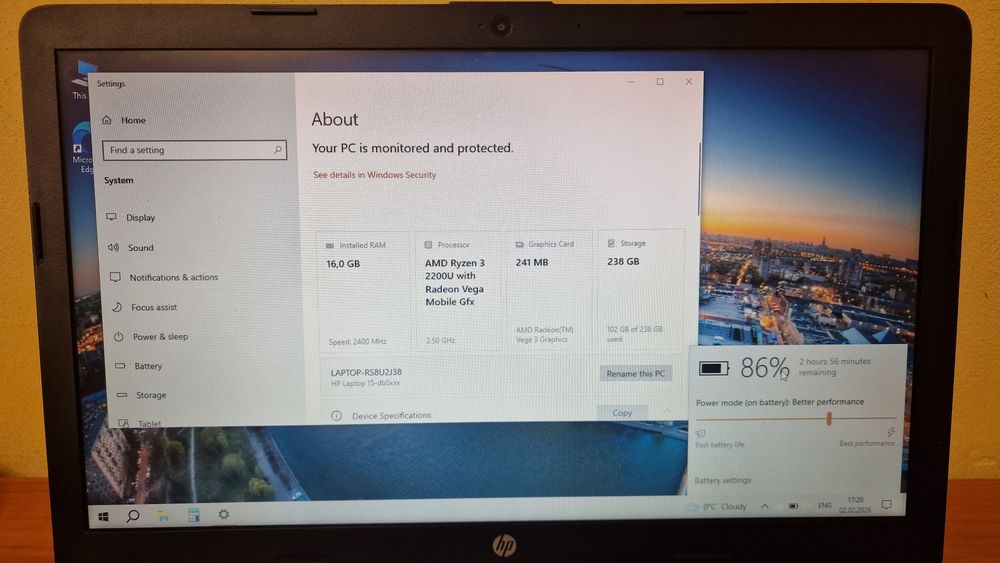 Laptop HP 15,6" Ryzen 3