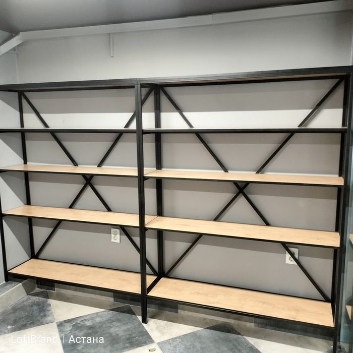 Изготовление стеллажей. Лофт мебель.