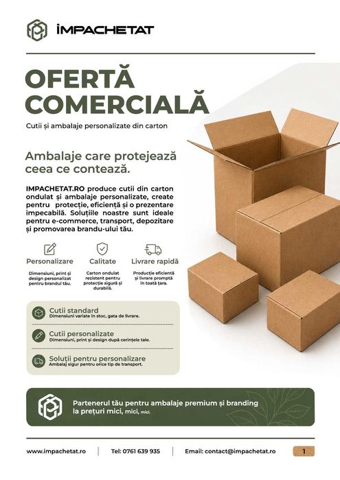 Cutii carton personalizate - PRODUCATOR DIRECT