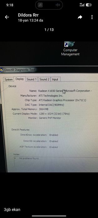 Dadeon x1650  3GB  128bit