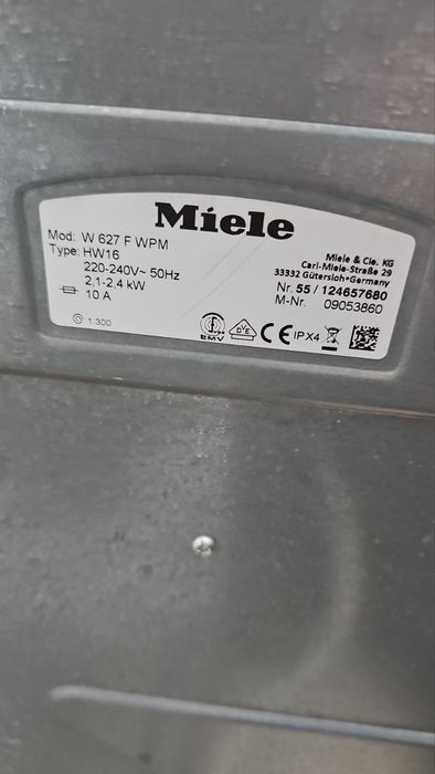 Пералня Miele W 627 F WPM - 6кг. 1300об. с горно отваряне. клас А