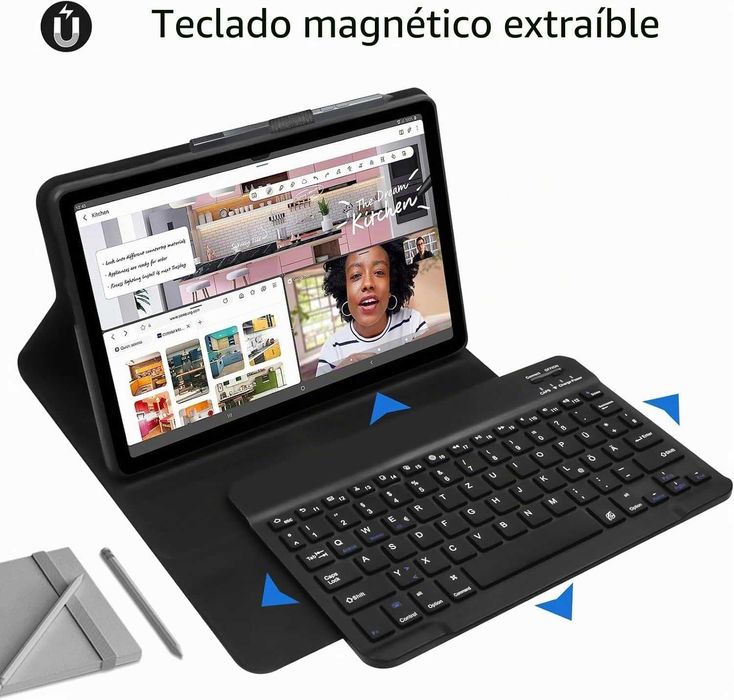 Husa cu tastatura Lenovo Tab M10 Gen 3, QWERTZ, Bluetooth