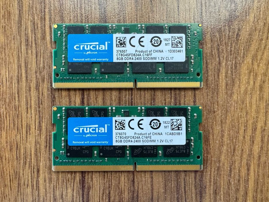 НОВА Crucial 8GB / 16GB DDR4 2400MHz SODIMM Ram памет за лаптоп