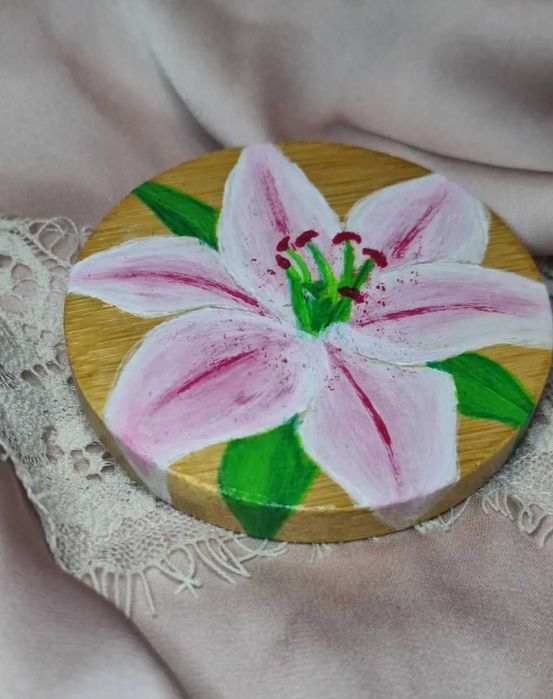 Ръчно рисувано бамбуково огледало