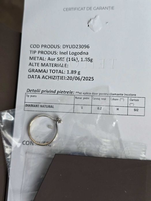 Inel diamant Teilor aur alb