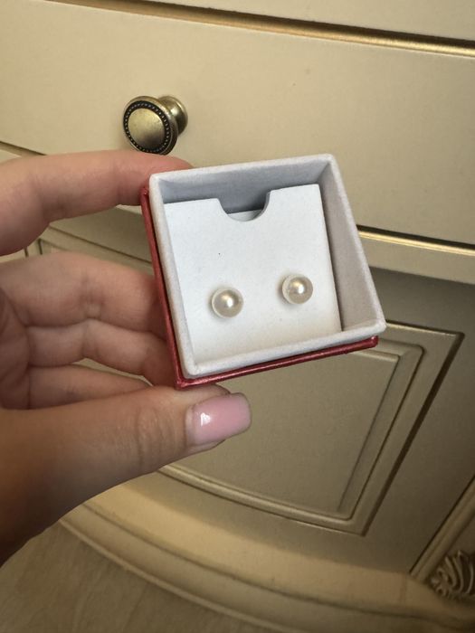 Гвоздики с жемчугом Majorica