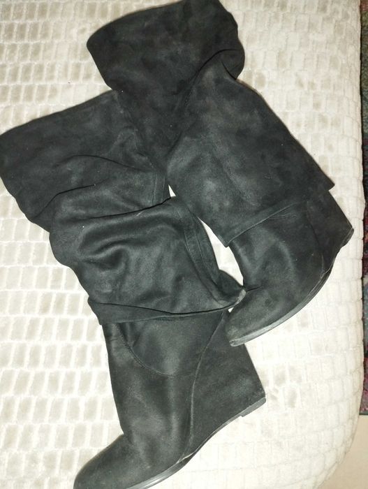 Ботуши  естествен велур Елиза