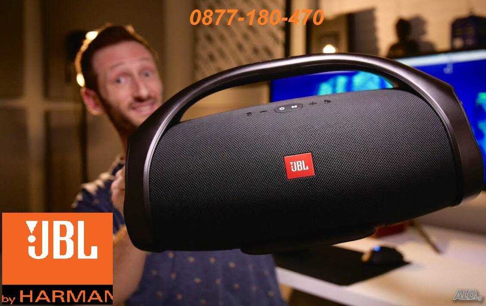 33см ГОЛЯМА JBL BOOMBOX 2x30W 10000mah батерия колона колонка usb sd bluetooth Блутуд