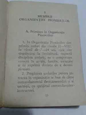 Statutul Organizatiei Pionierilor an 1975