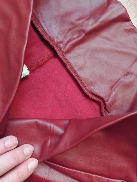 Сет кожен клин и пантолон Л размер