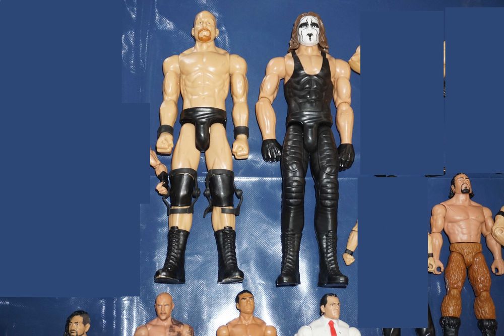 Голям Лот От 22 Кеч Фигури The Rock/Stone Cold/Cryme Tyme/Enzo Amore