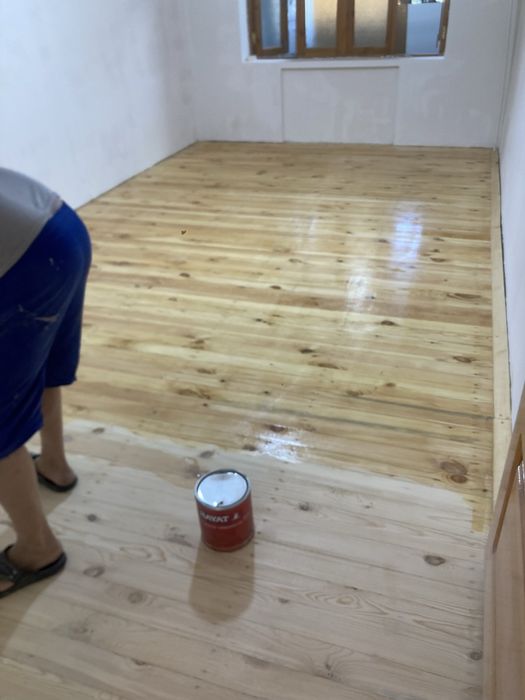 Шлифовка пол паркет укладка ламината