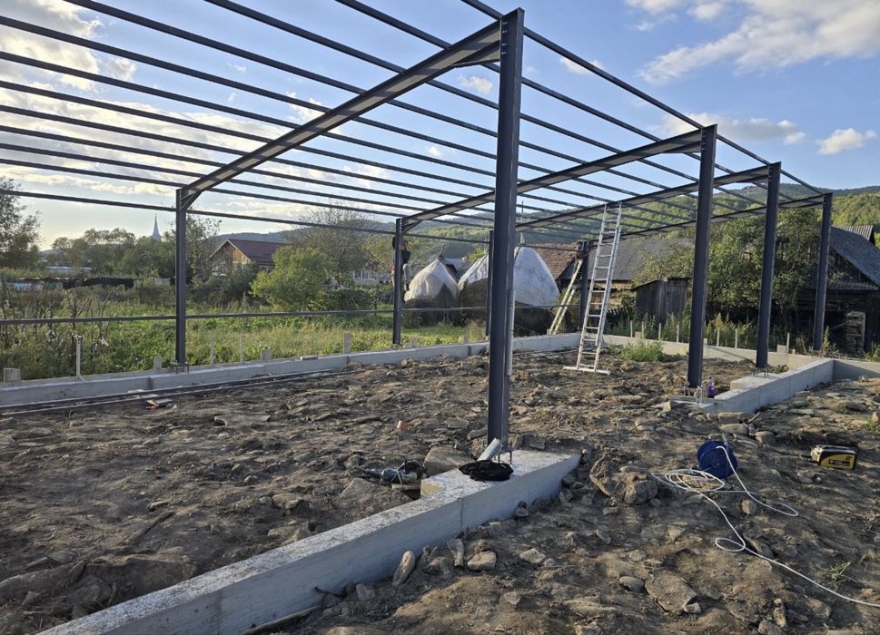 Vand structura metalica hala pentru depozitare,saivan,service auto etc