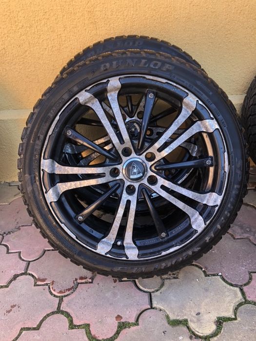 2 roti aliaj jante RTX Poison Series 5x110 Opel 235 40 18 Dunlop iarna