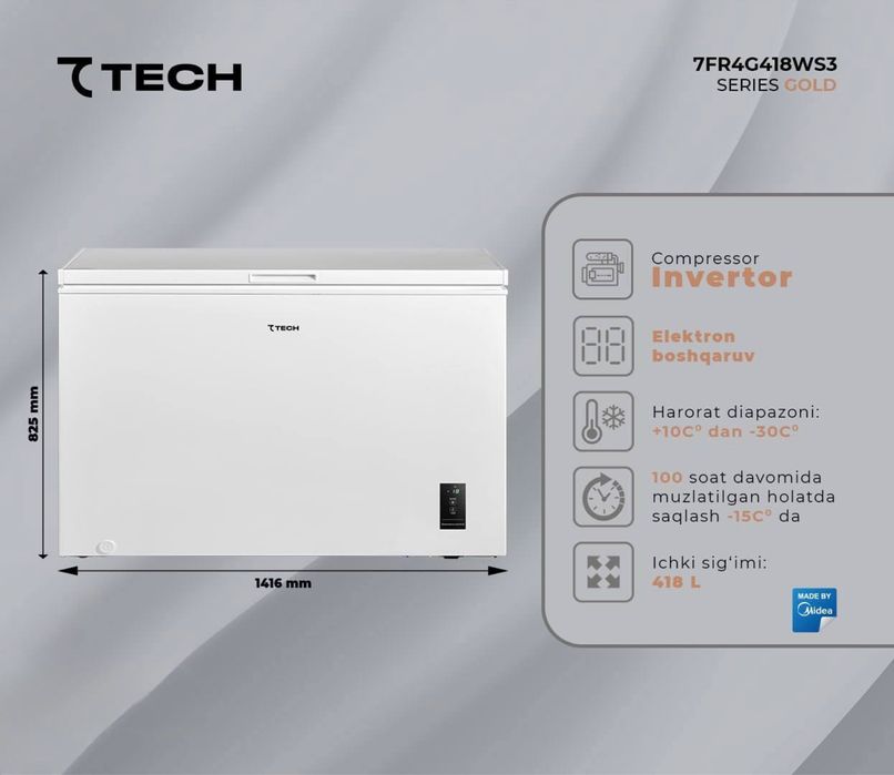 7Tech Morozilnik Морозилка Marazilka Muzlatgich Морозильник Marazilni