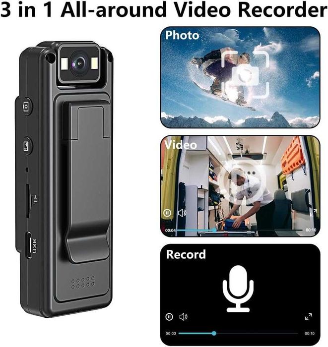 L12 WiFi мини камера 1080P преносим цифров видеорекордер за тяло