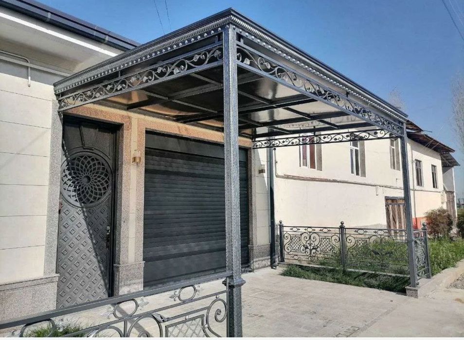 Ришотка навес перила ограждения казерок авто навес краска ишларини кил