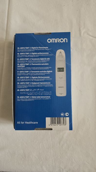 Дигитален ушен термометър Omron Gentle Temp 520 – бърз, точен, нов