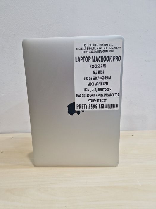 Macbook Pro M1 500GB SSD 8GB Ram Garanție #50497