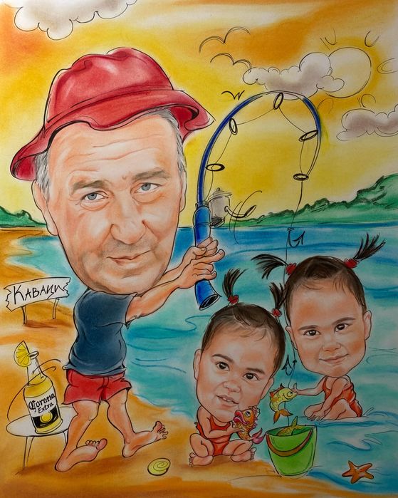 Карикатура,шарж по поръчка - Ръчно рисувани