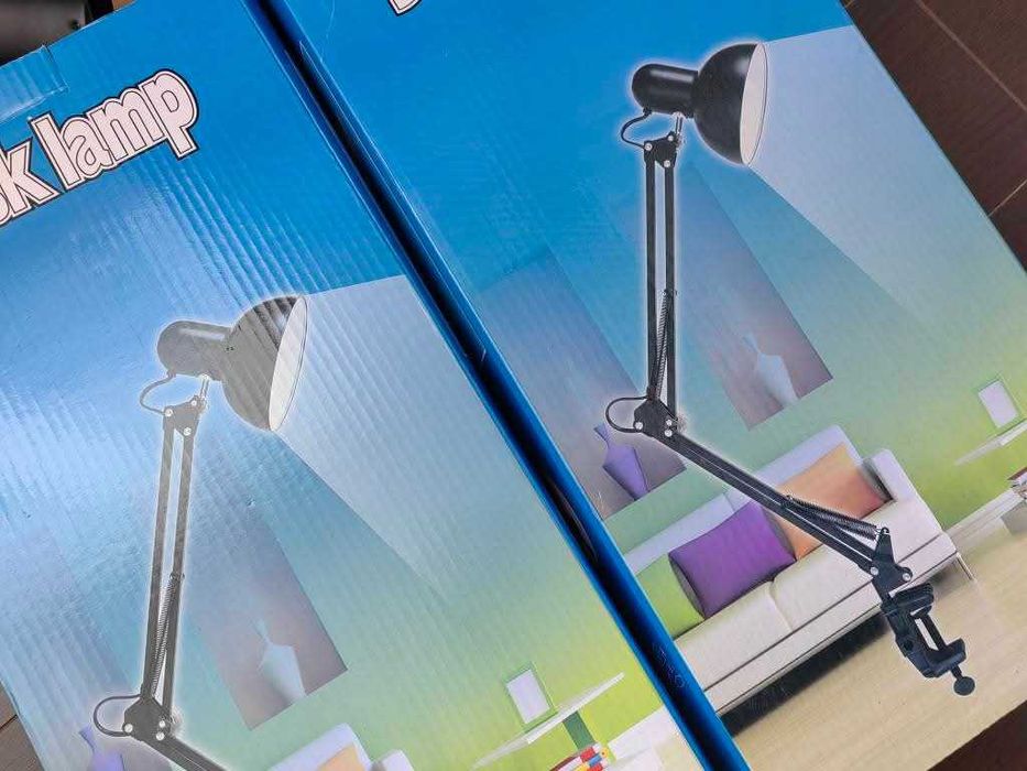 2 × Lampa de masa pentru manichiura, 60 W, Negru, incluse becurile la ambele