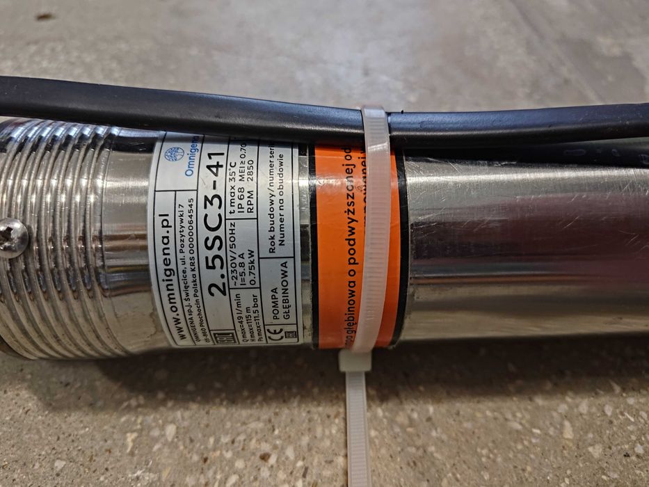 Сондажна помпа OMNIGENA 2.5 SC3-41/ 0.75 kW/ 2.5"/ 115 м/ 50 л/мин