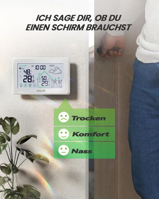 Statie meteo wireless BALDR cu senzor exterior si ceas DCF