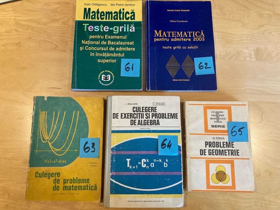 Diverse carti si manuale scolare/facultate (mate, info, fizica etc.)