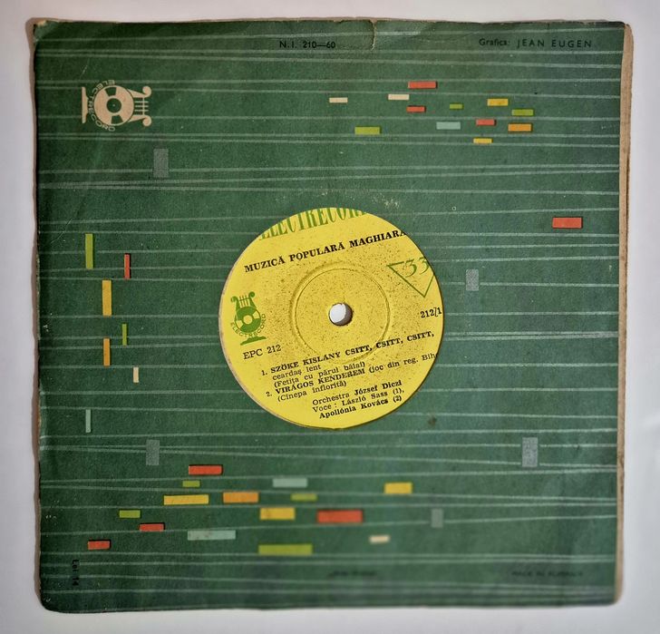 Disc vinil Electrecord – Muzică Populară Maghiară, EPC 212