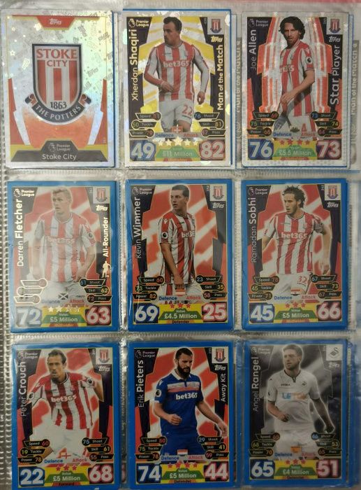 Colectie cartonase fotbalisti 2017/2018