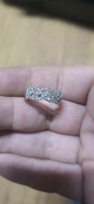 Inel aur alb diamante