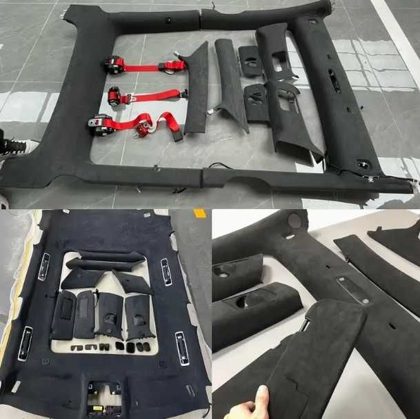 Винил черен "Алкантара"