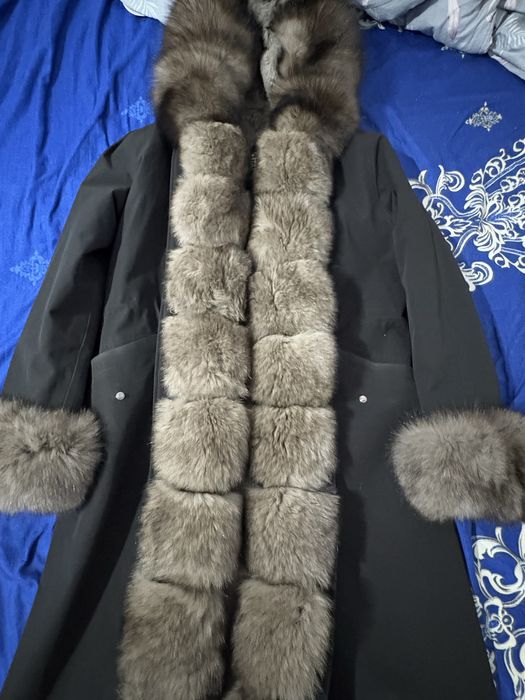 Парка с мехом зимняя теплая