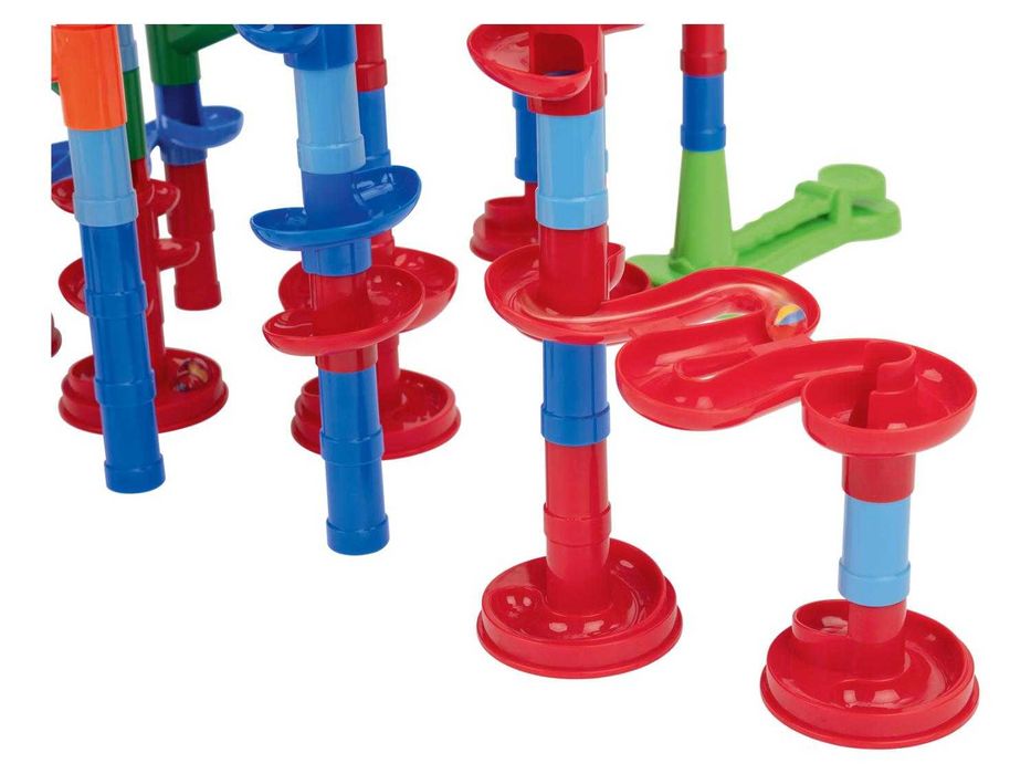 Голяма Детска писта с топчета 120 части и 20 стъклени топки