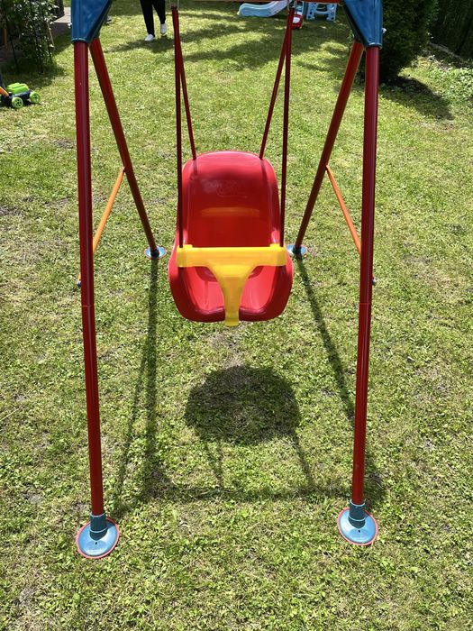 Leagan copii, cadru metalic cu suport 160x90x120cm, 25 kg, Metal/Plastic