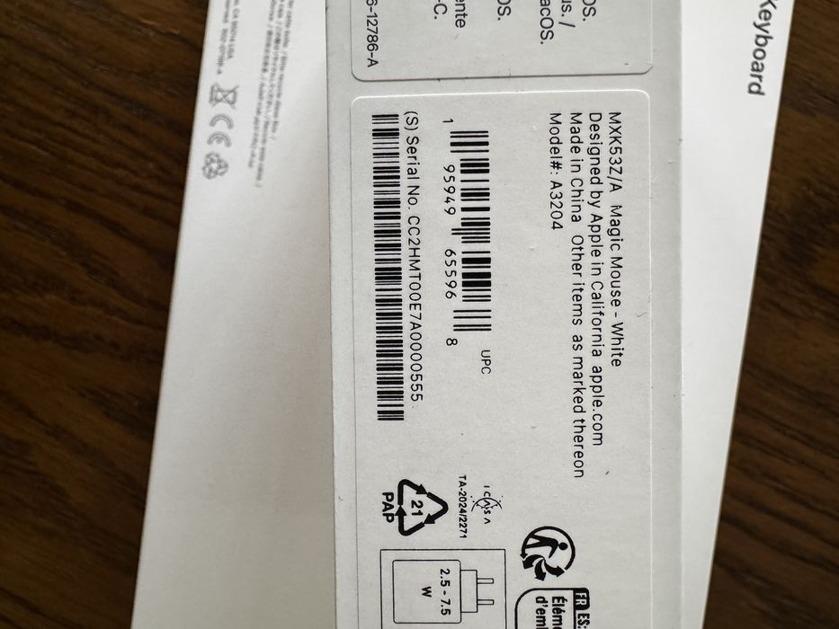 Apple magic keyboard & mouse