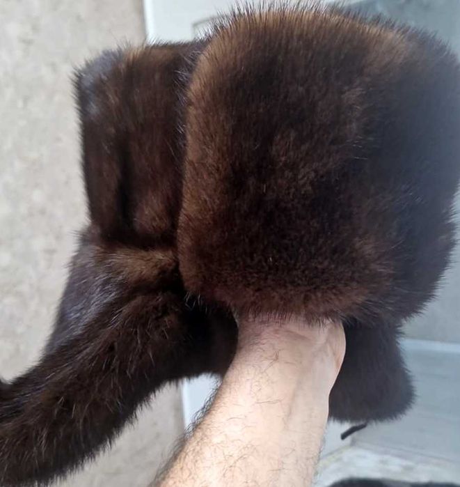 Норковая шапка ушанка