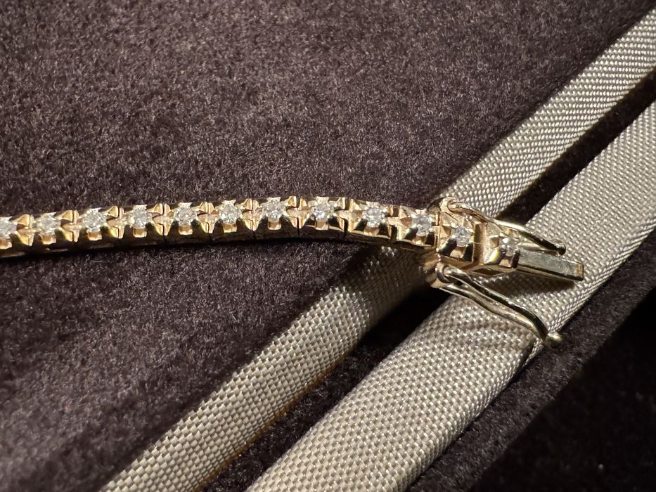 Vand bratara Tenis - Teilor - Diamante alb-roz