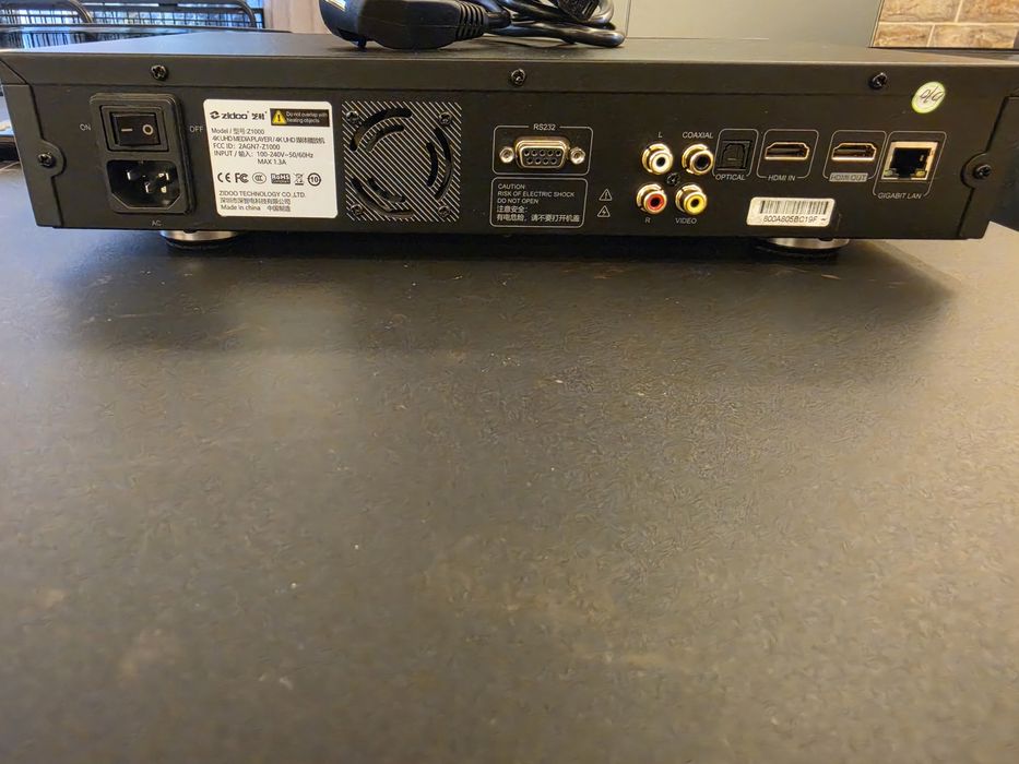 Zidoo Z1000 4K HDR Media Player / SATA HDD / Premium