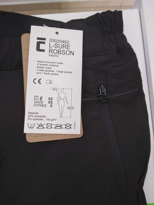 Pantaloni de lucru CERVA, NEGRU, material elastic