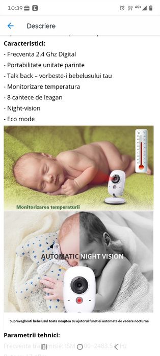 Monitor audio-video bebe