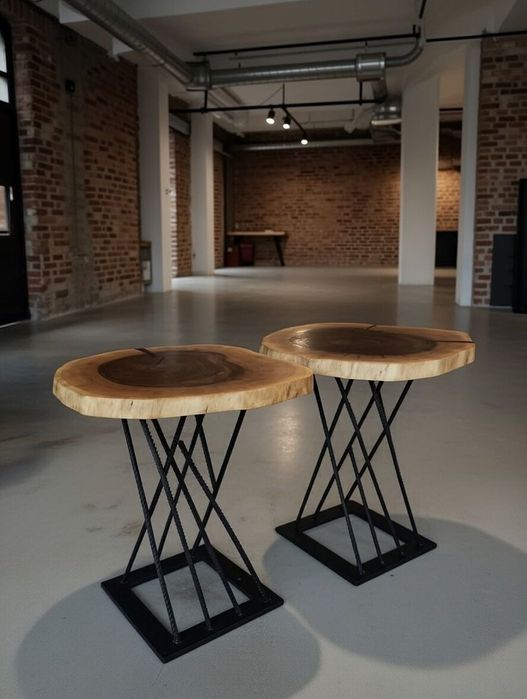 Дизайнерска холна маса от масив и епоксидна смола