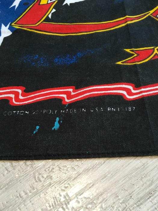 Harley Davidson Eagle Bandana Scarf  Vtg Made In USA шал