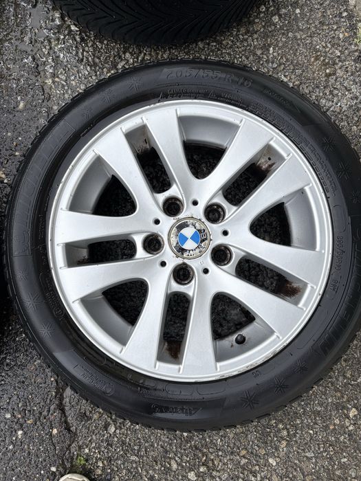 Set 4 jante aluminiu Bmw r16 cu anvelope de iarna